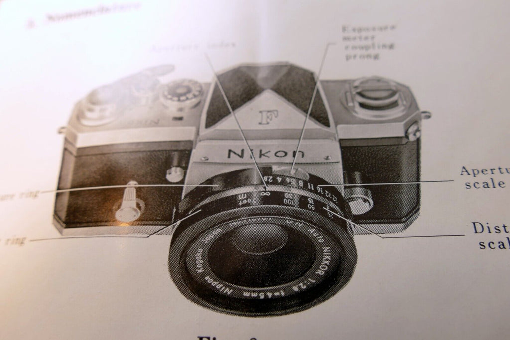 Nikon GN Nikkor 45mm f2.8 F LENS Instruction Guide Manual 1969