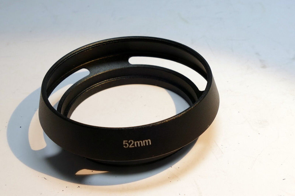 52mm Metal Lens hood shade double threaded screw in front 58mm vented telephoto