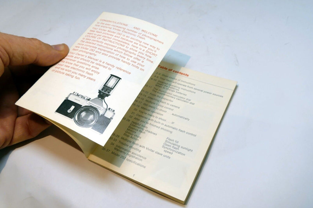 Vivitar Flash 252 Owner's manual  Instruction Guide E English