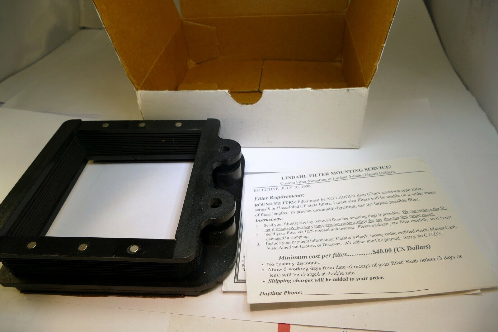 LINDALH Auxialiary Bellows lens Hood 43.1500 Bell-O-Shade