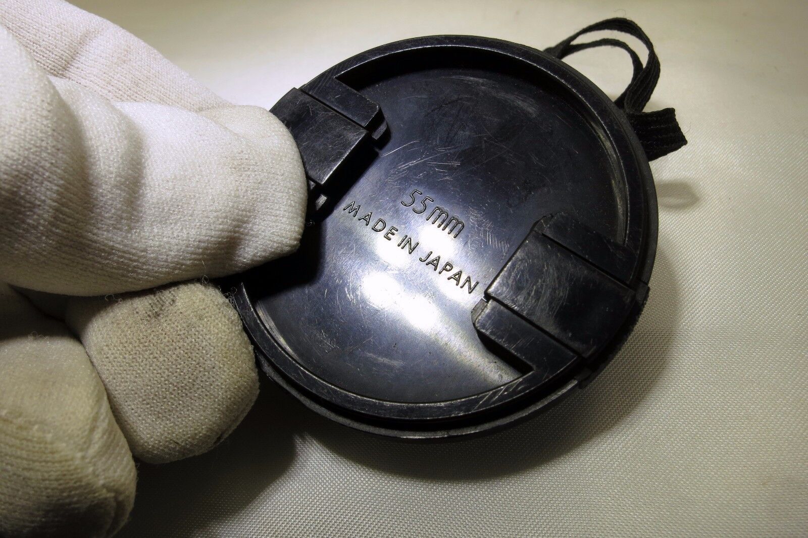 Sigma 55mm Front Cap dust cover with keeper string