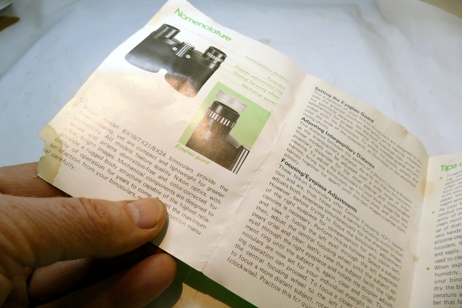 Nikon Binoculars Model 6X18 7X21 8X24 Instruction Guide Manual English vintage