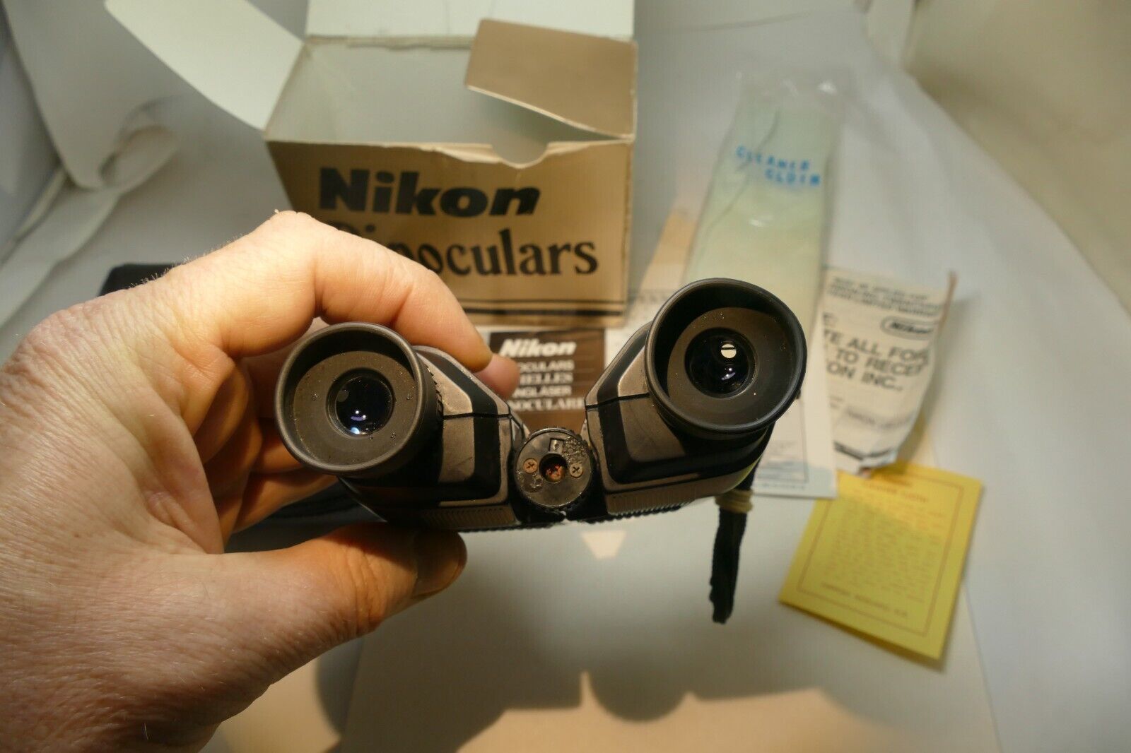 NIKON Porro Prism Binoculars 7X20CF w/ case box, guide Nippon Kogaku Japan