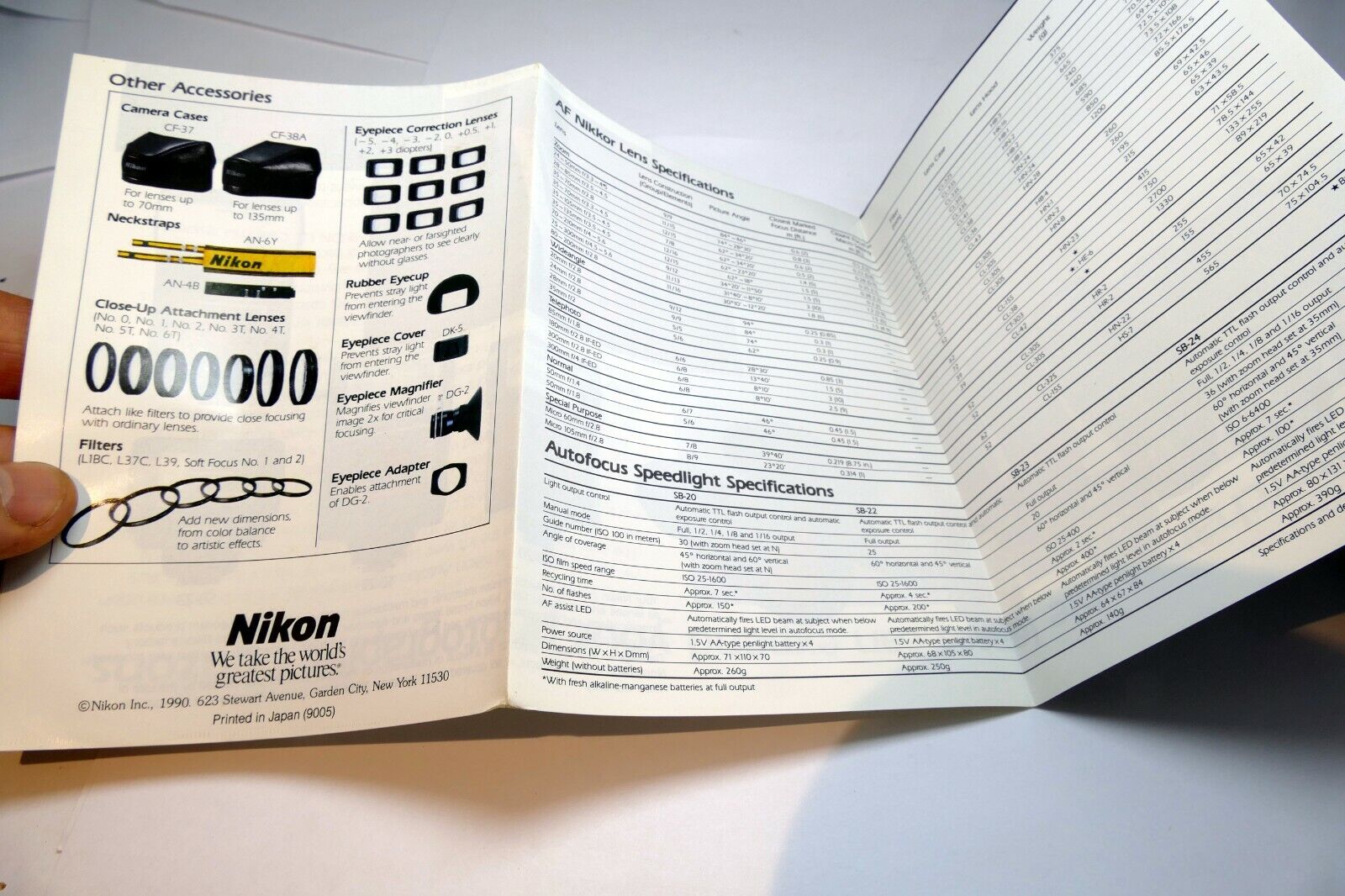Nikon N4004s AF CAMERA Brochure Accessory List sales book English EN