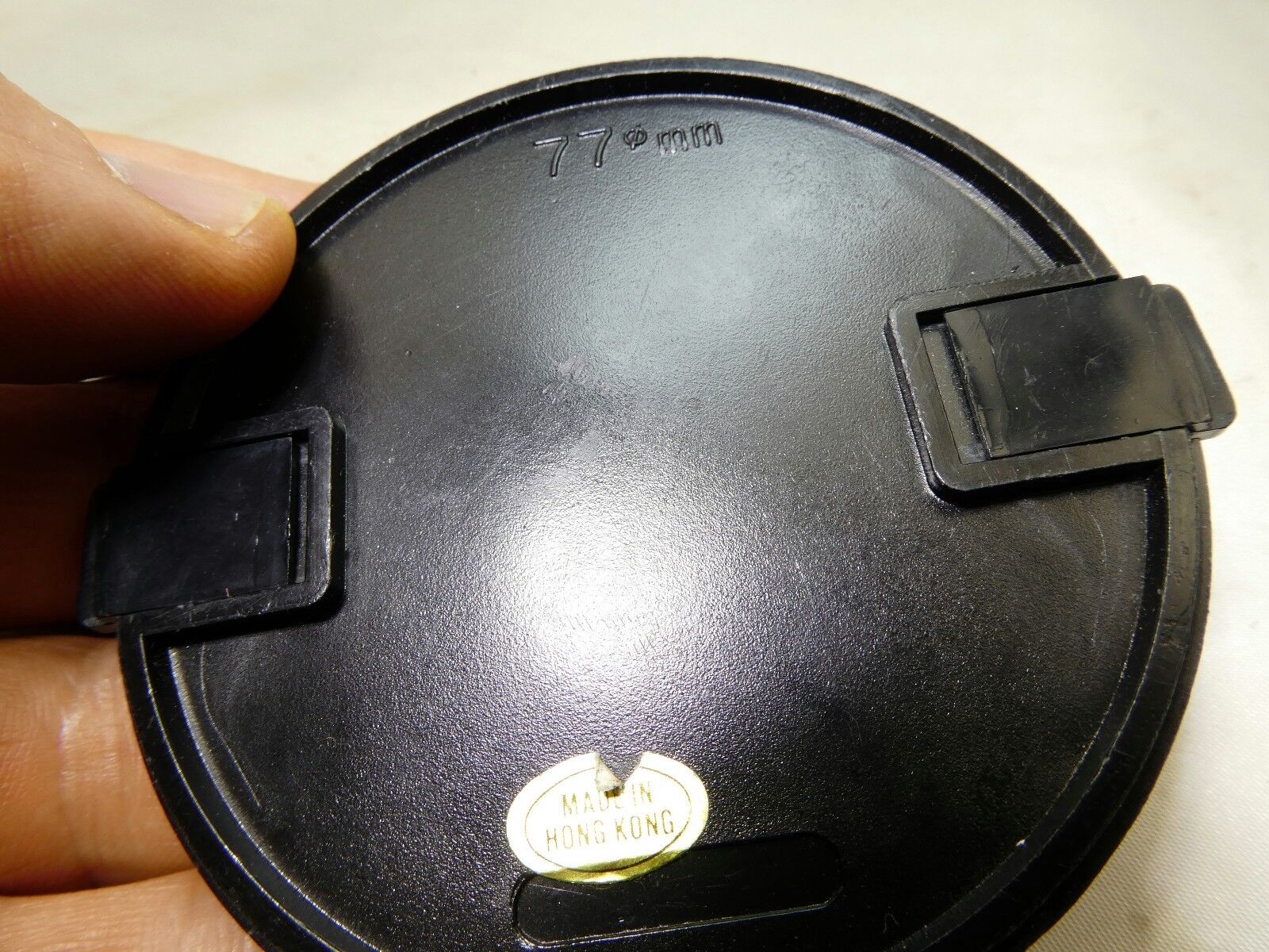 Black 77mm Lens FRONT Cap  Snap on type