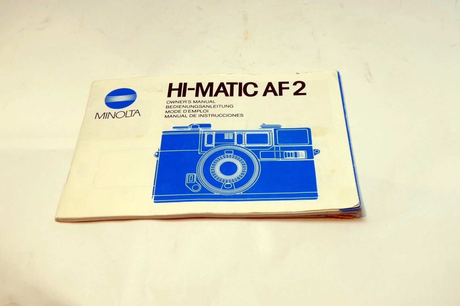Minolta Hi-Matic AF2 Film camera manual  Instruction Guide E English Fr ES Gr