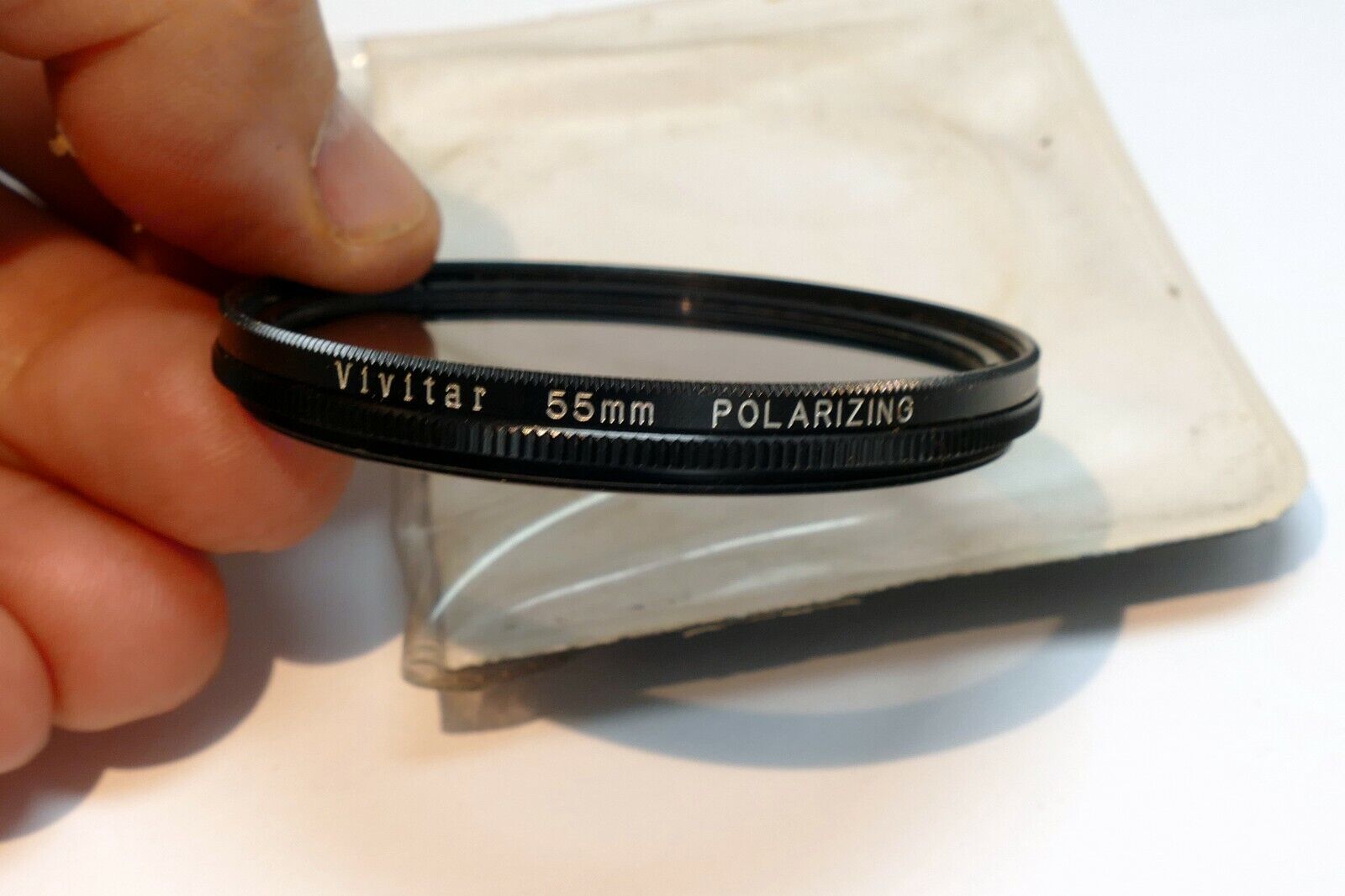 Vivitar 55mm Filter Polarizing Polar PL linear  with plastic case made in Japan