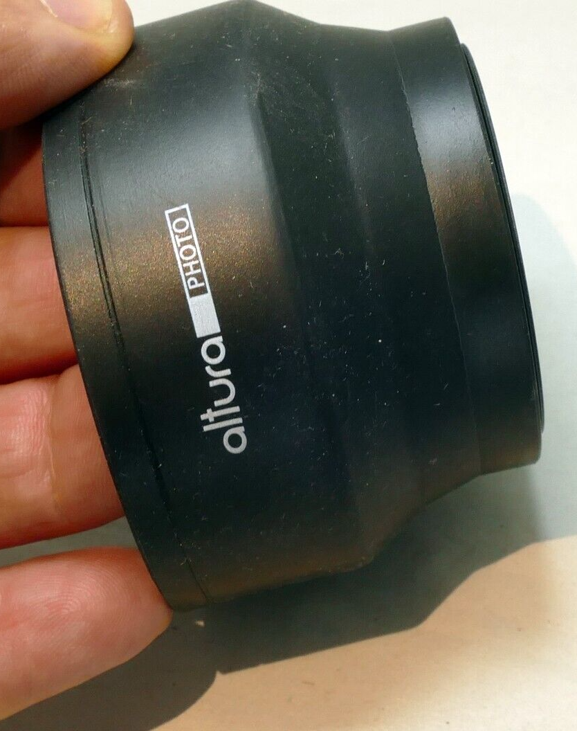 Altura 3-Way collapsible 52mm Rubber Lens Hood Shade for 50mm 135mm