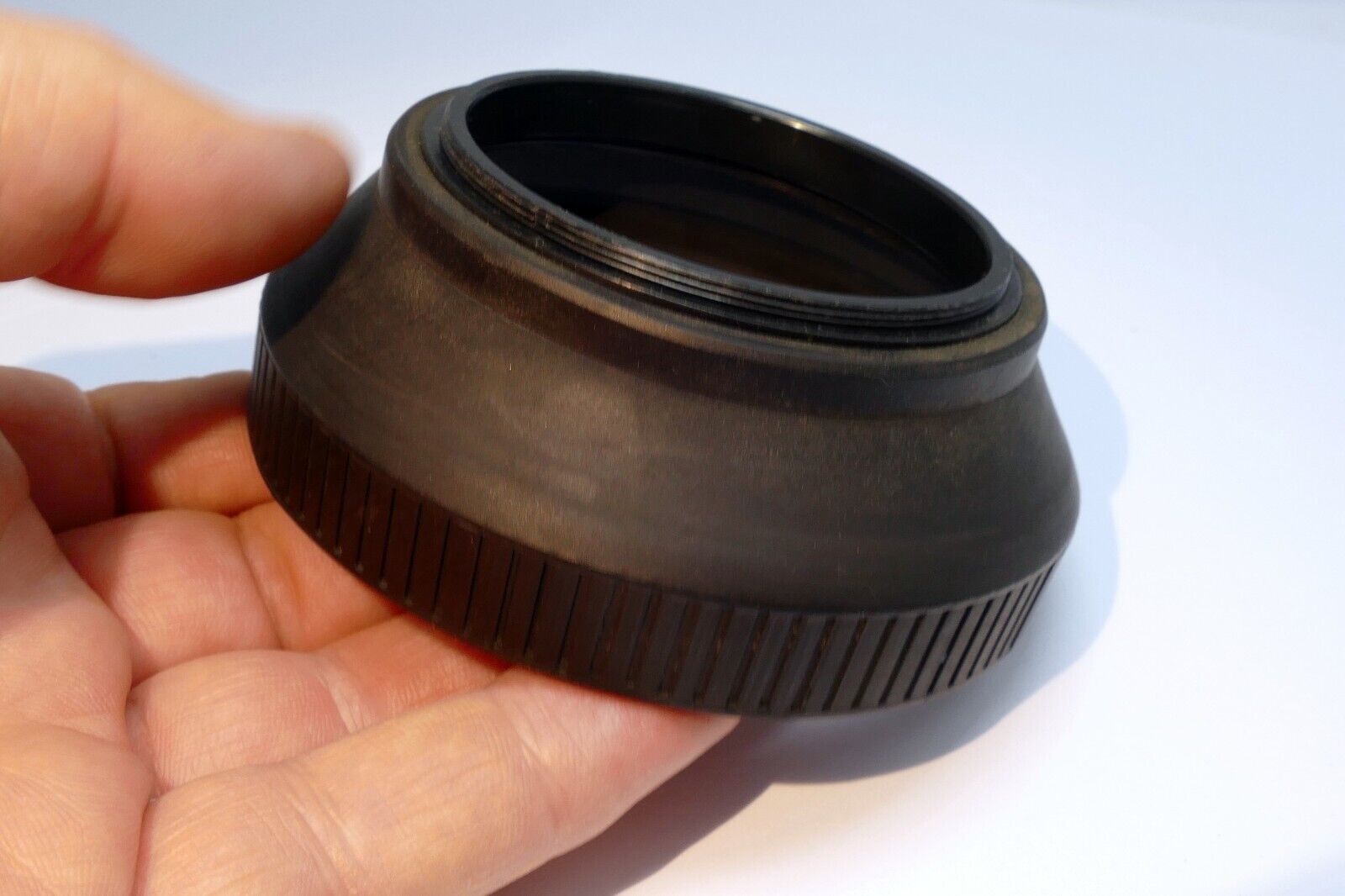 62mm Rubber Lens Hood Shade  double  threaded 3- way wide angle telephoto