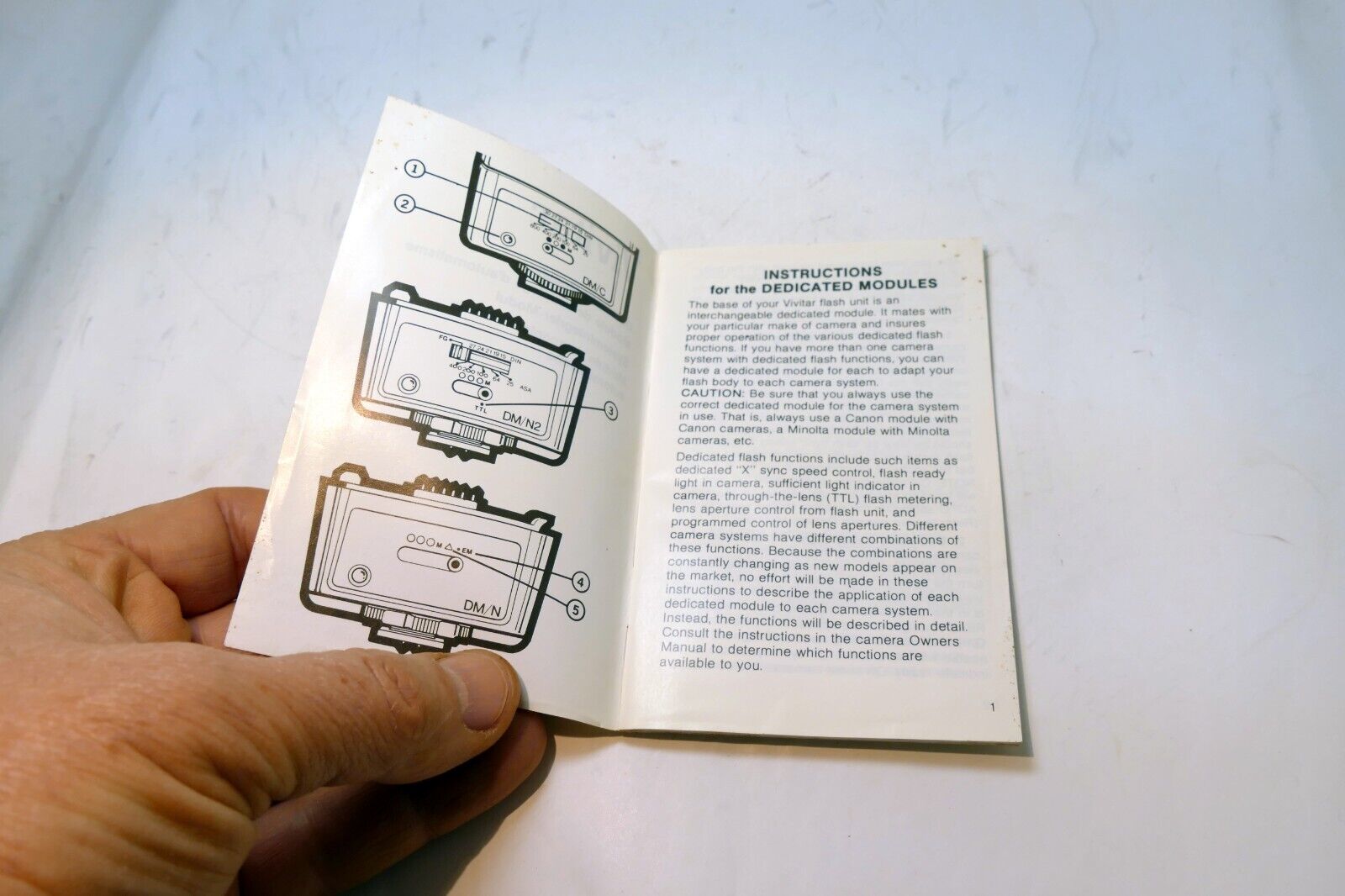 Vivitar Dedicated Module DM C/ N2/ N Instructions manual guide English EN