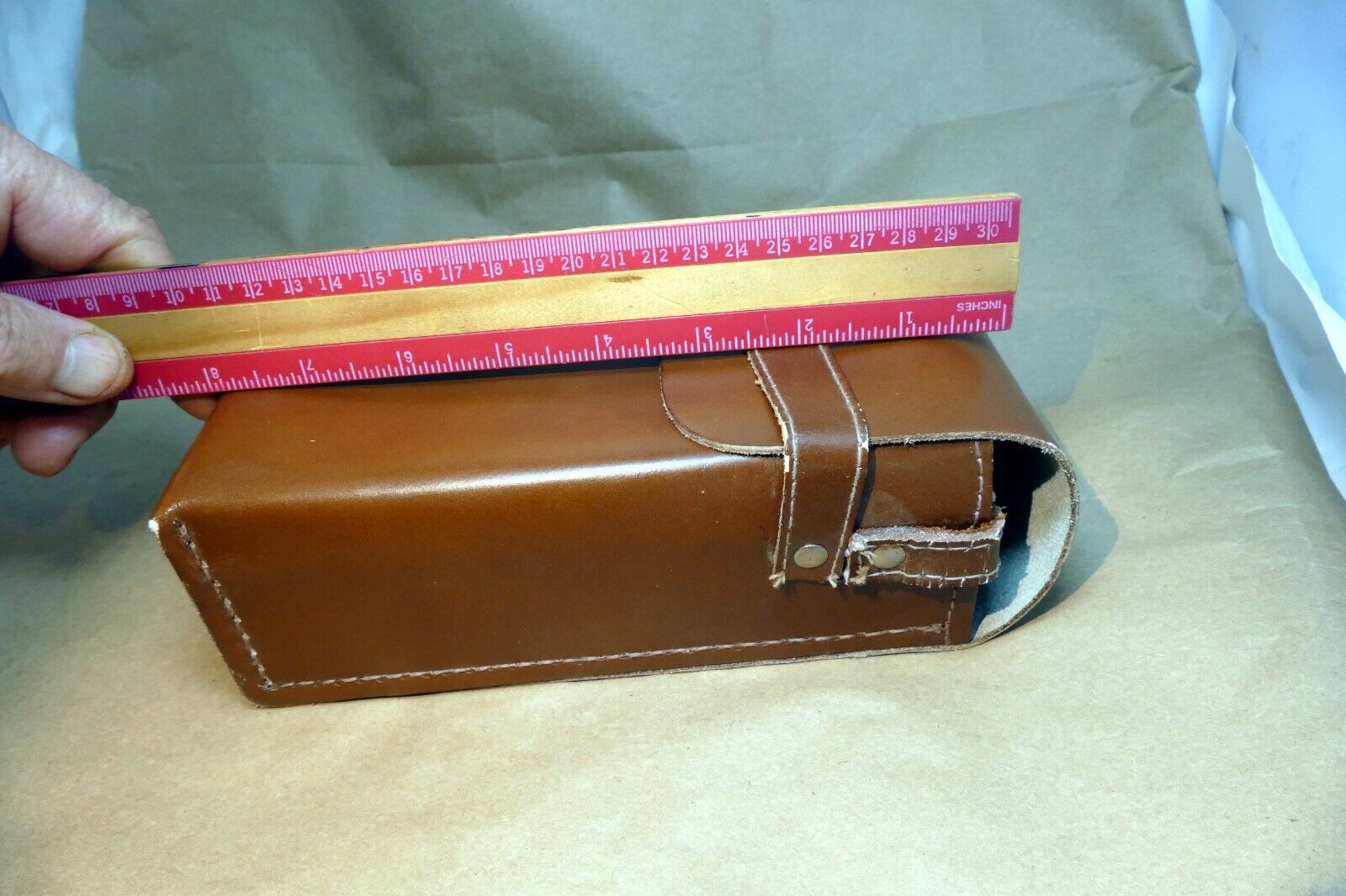 Top Grown Leather Camera Case for Kodak made in USA vintage messenger with strap