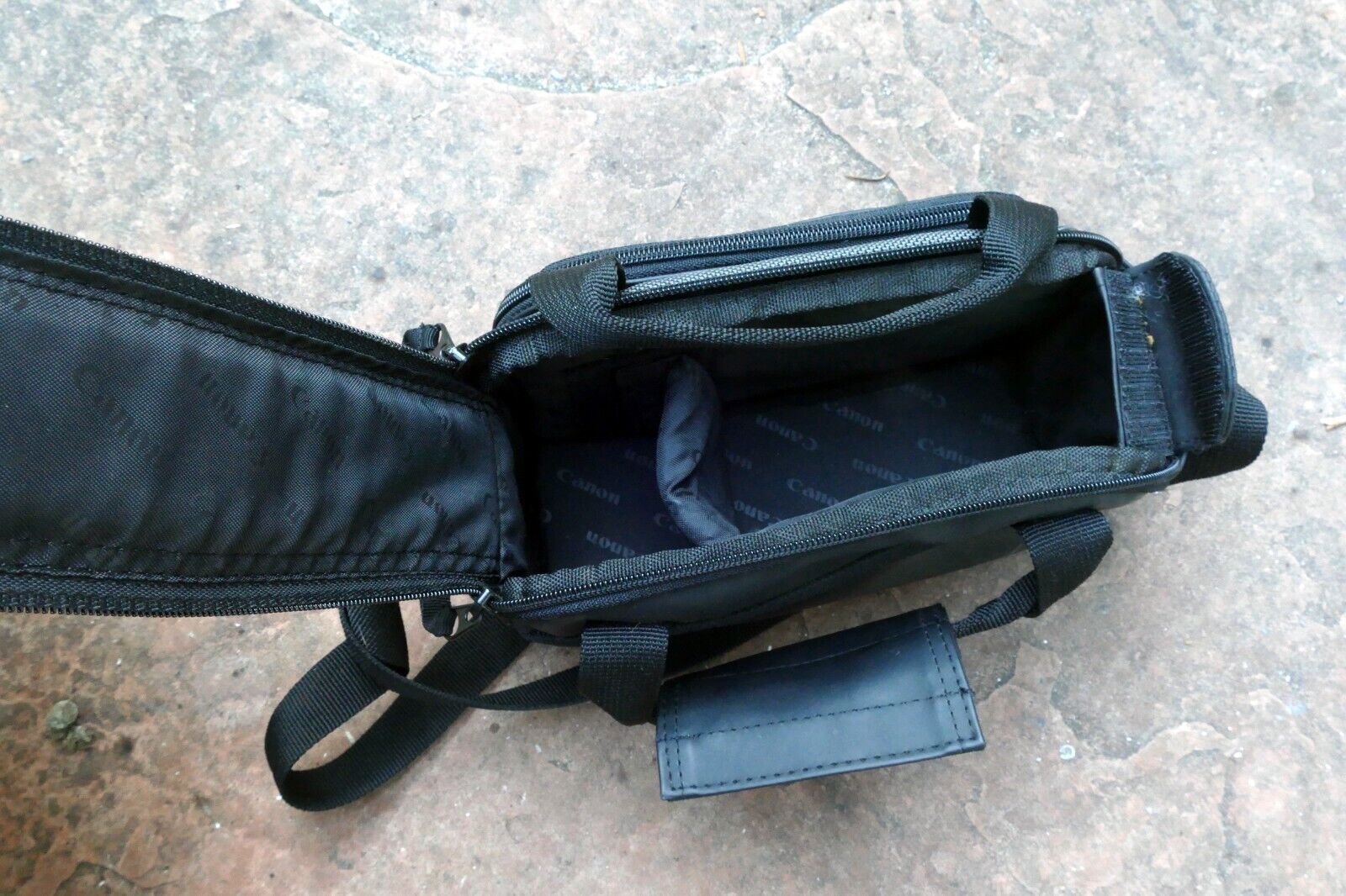 Canon 9X6X4" Case camera small Gray-Black w/ Shoulder strap - Genuine OEM