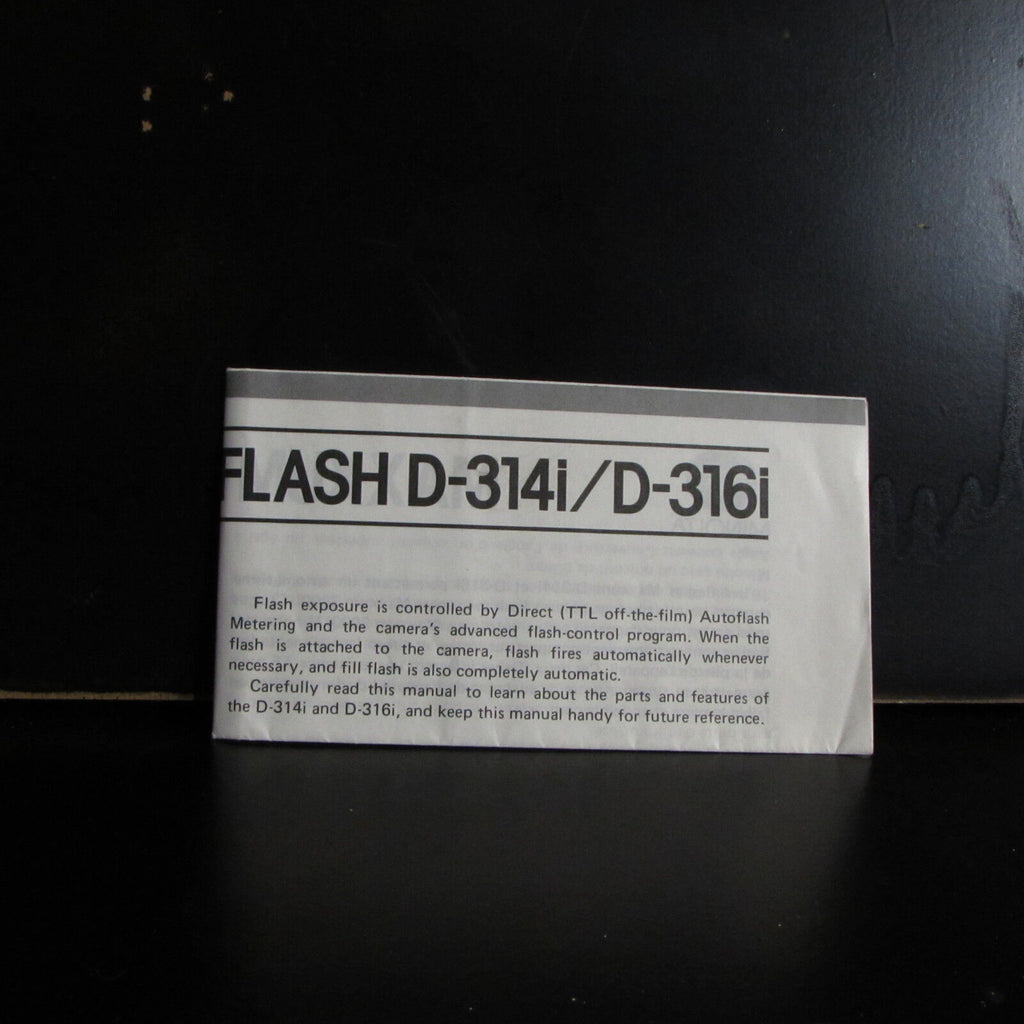 Minolta Maxxum Flash D-3141/D-3161 Basic Information/operation  brochure O402026