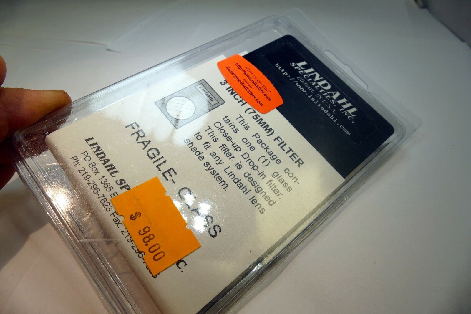 Close-up +2 Macro lens Filter drop in square 3X3" for Lindahl specialties