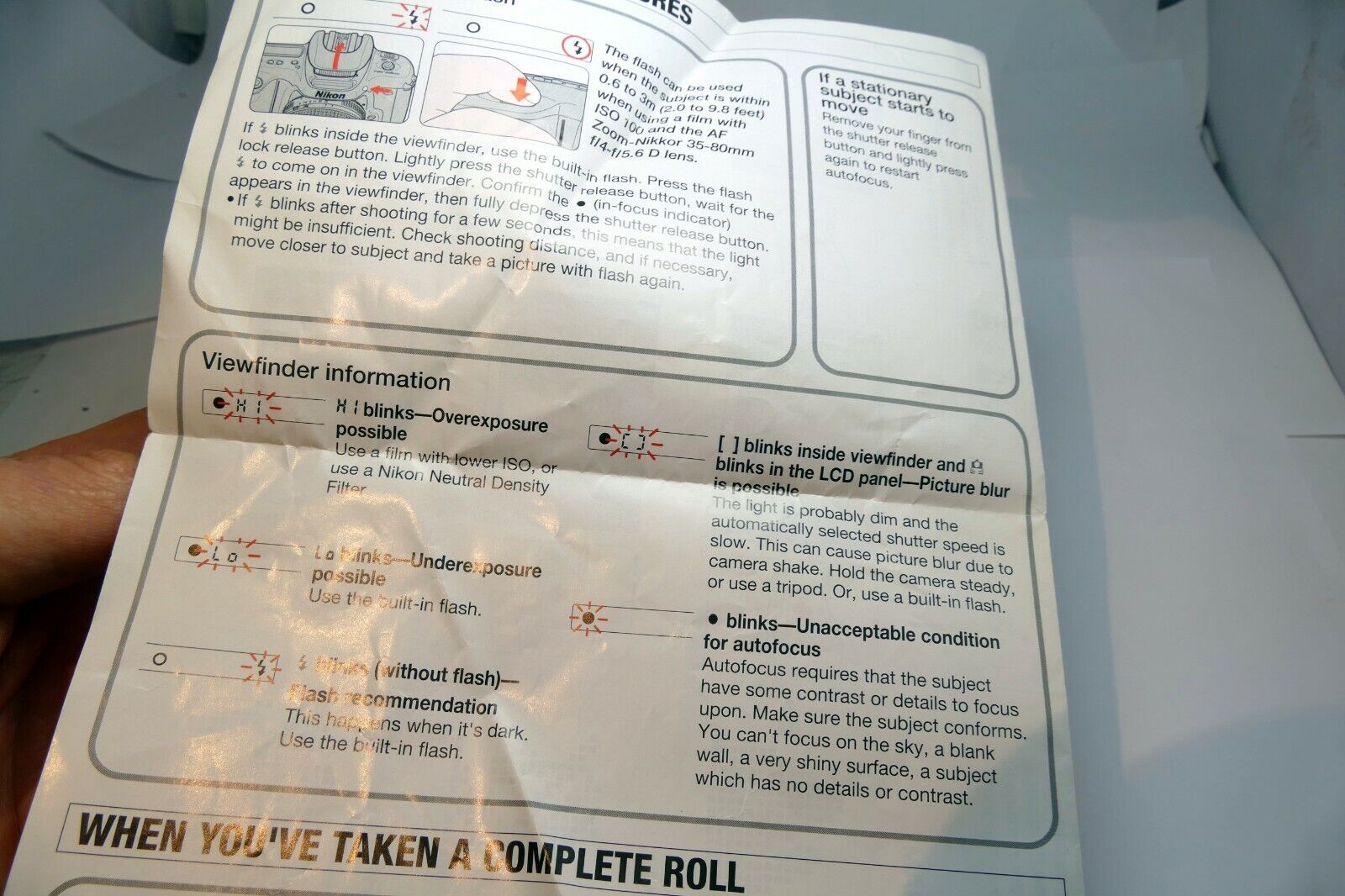 Nikon N50 camera booklet brochure simple guide