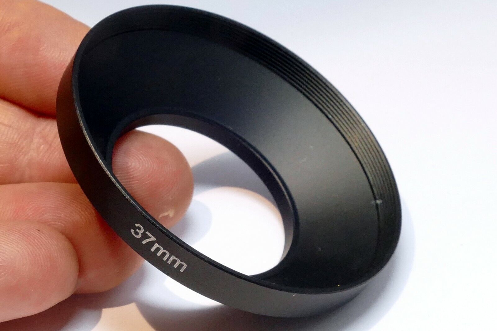 37mm Lens Hood Shade screw in metal  black wide angle