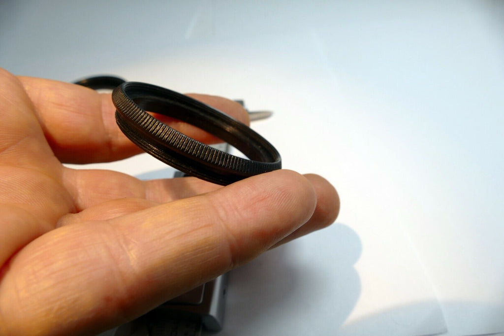 40.5mm to series 6 VI 44.5mm metal adapter filter holder w/ retaining ring Black