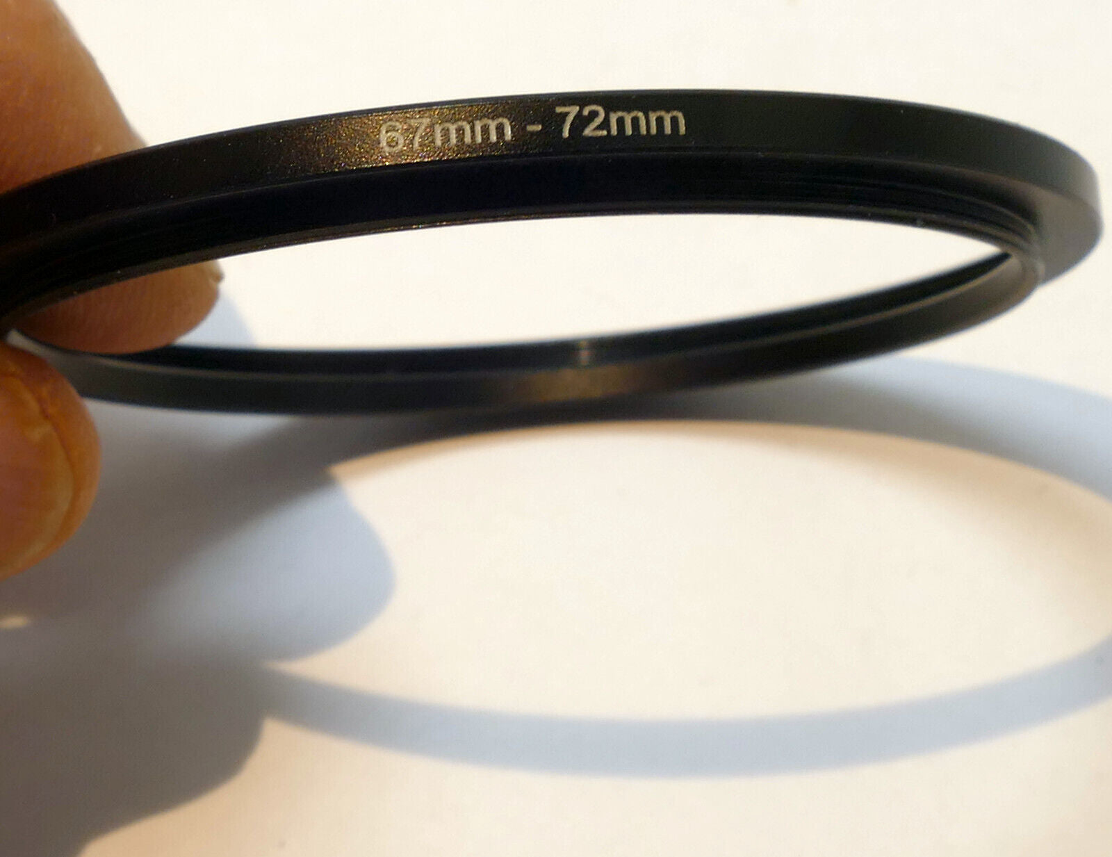 Step-Up Adapter Ring 67mm lens to 72mm filter threads