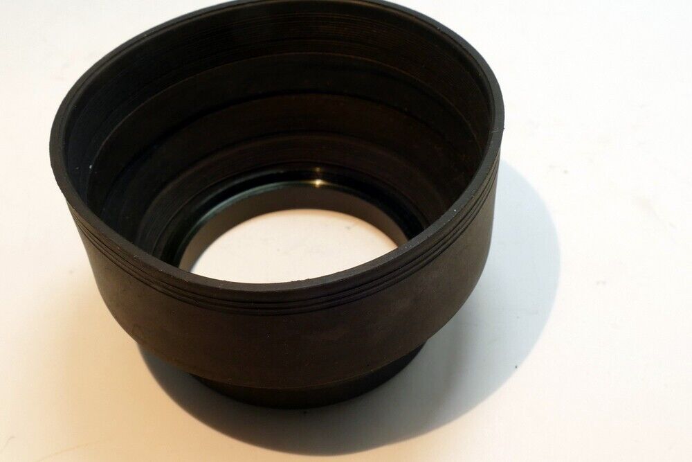 52mm Telephoto Rubber Lens Hood Shade 135mm 200mm collapsible 3-way