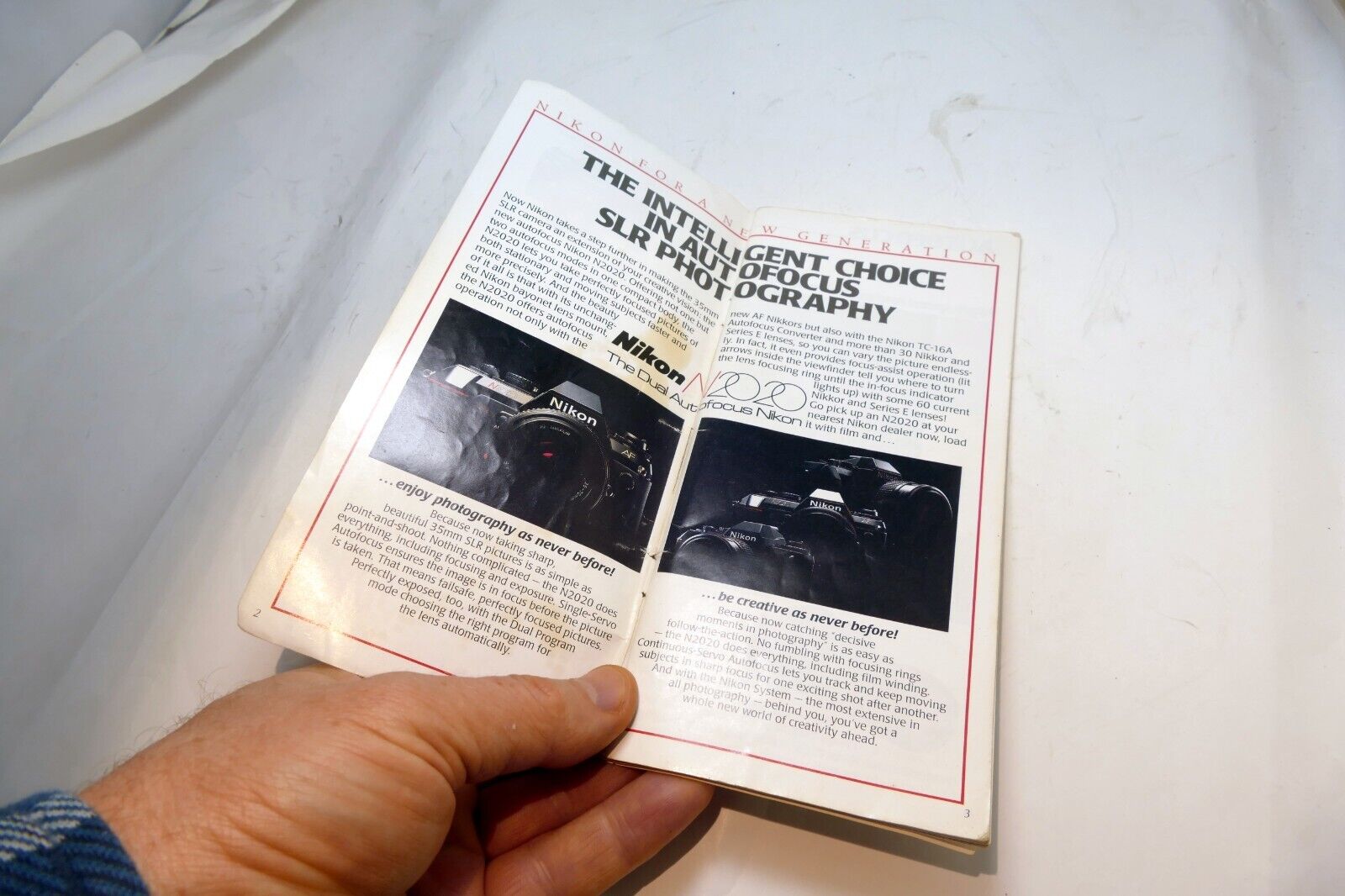 Nikon N2020 Camera  Photography  Brochure Features Technical Highlights 1986