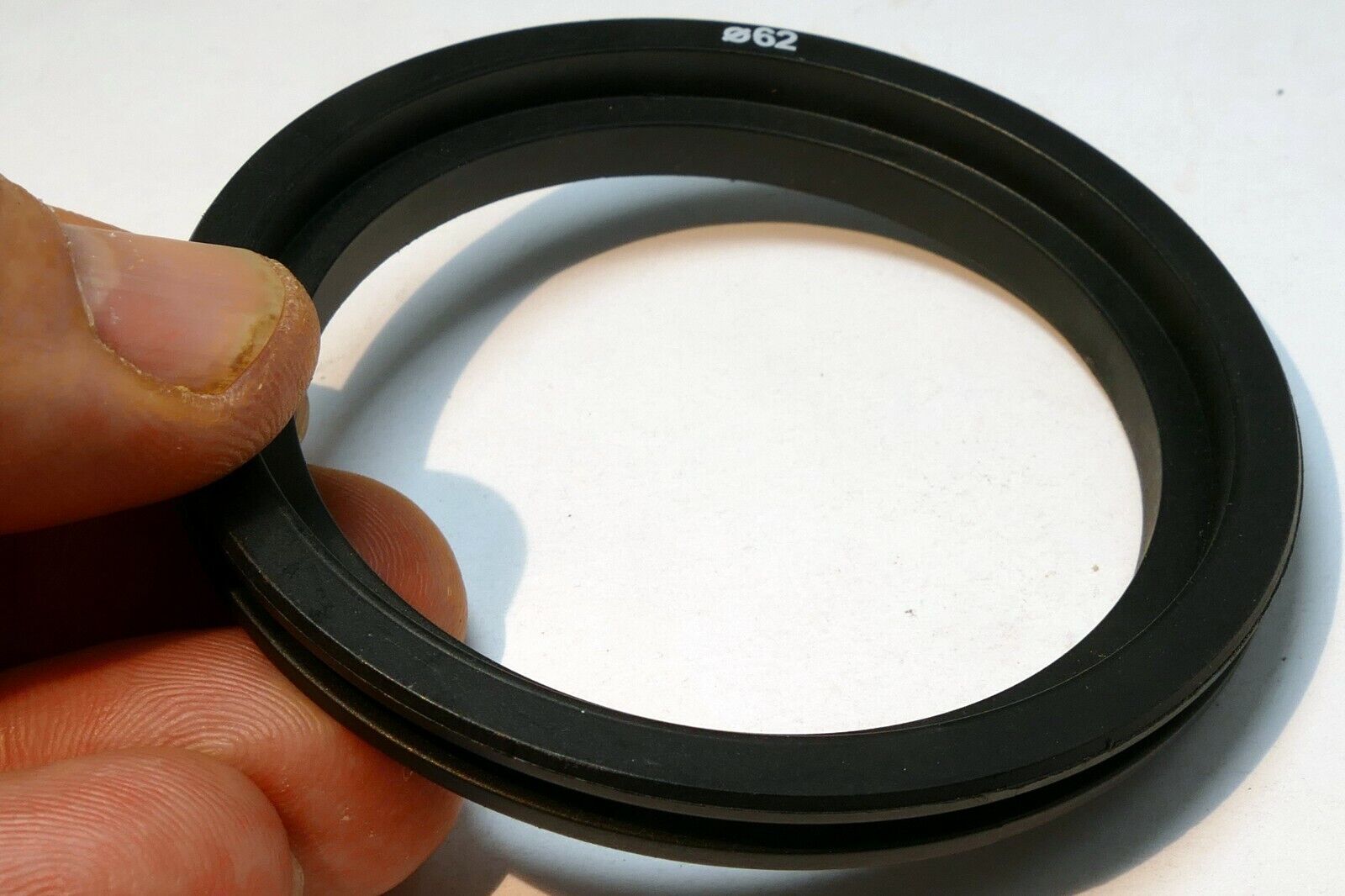 62mm to 75mm OD lens filter holder adapter ring step-up double lip on front