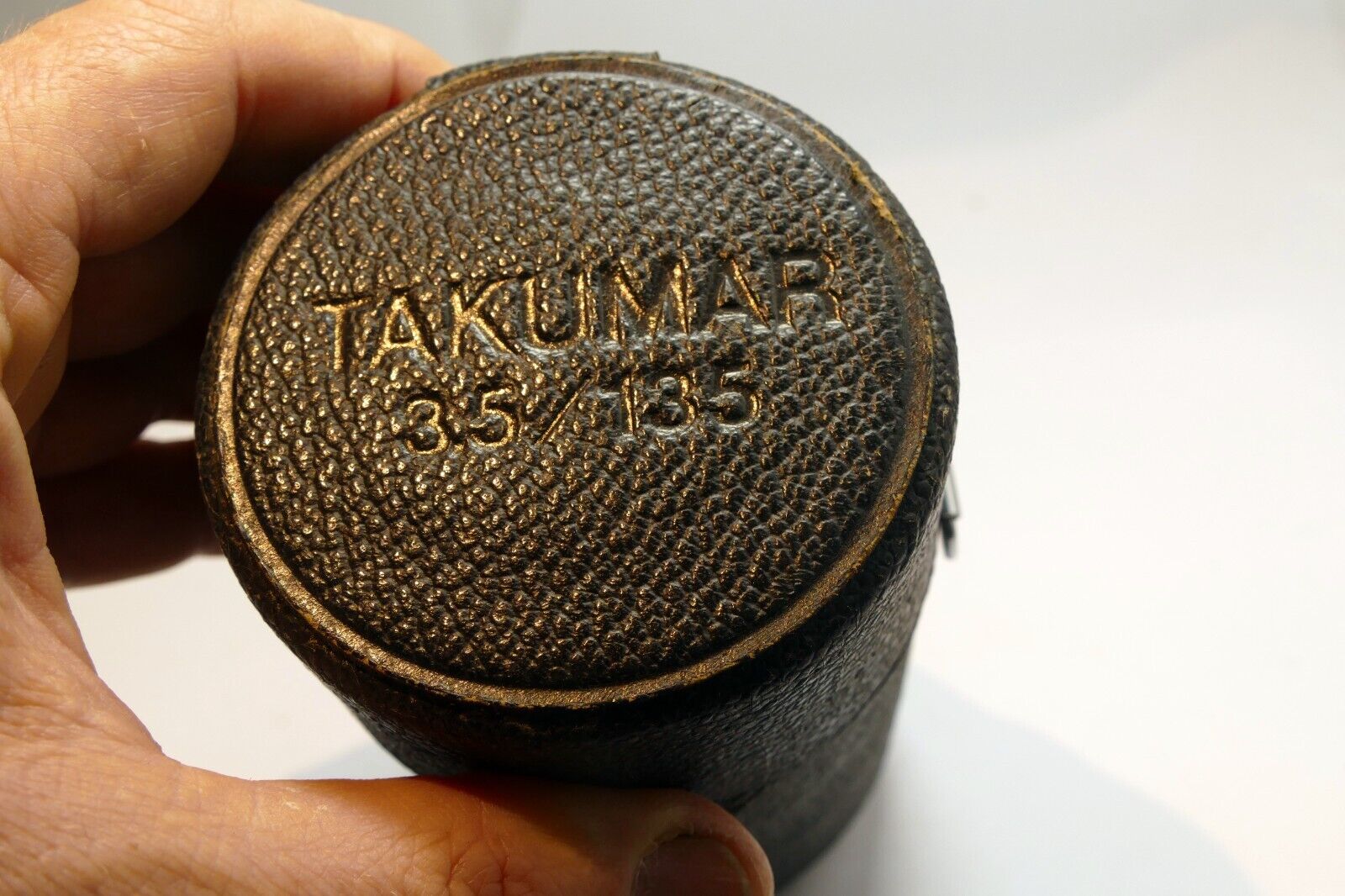 Pentax Takumar SMC hard Lens Case for  135mm f3.5 Silver M42 - vintage