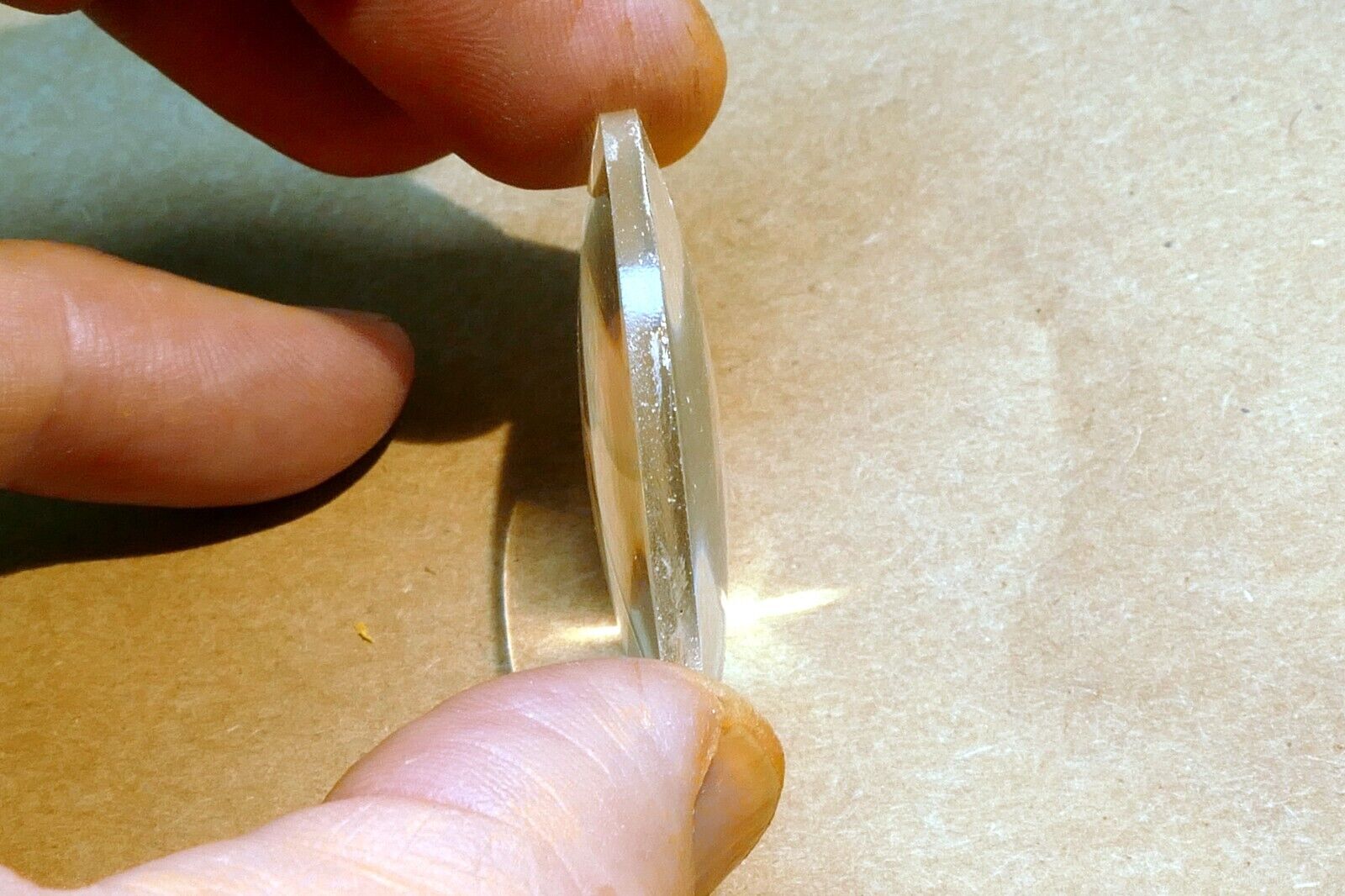 1.6" Diameter 0.3" thick Optical Glass Convex for microscope