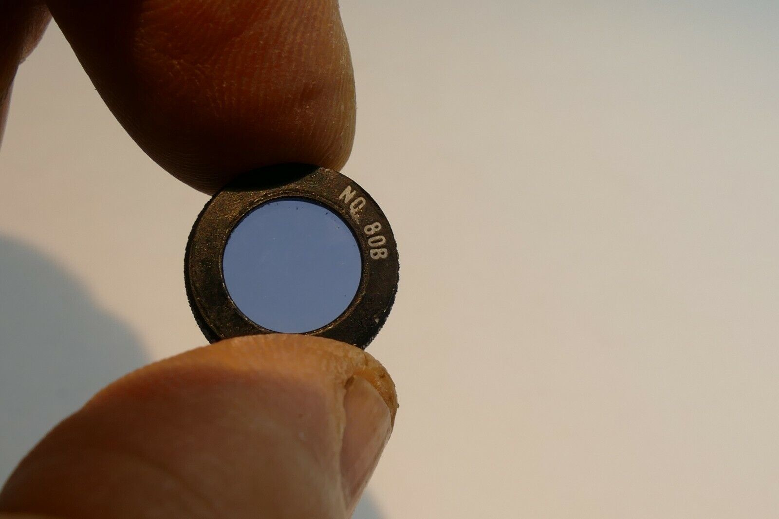 12mm threaded screw in Lens filter No 80B Blue cooling