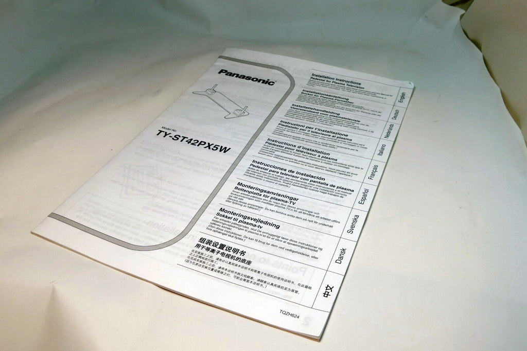 Manual Instruction Guide for PANASONIC Pedestal TV Stand Mount Base TY-ST42PX5W