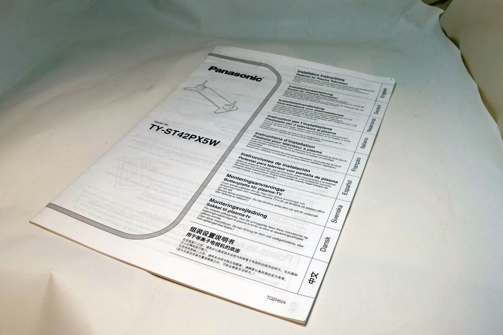 Manual Instruction Guide for PANASONIC Pedestal TV Stand Mount Base TY-ST42PX5W