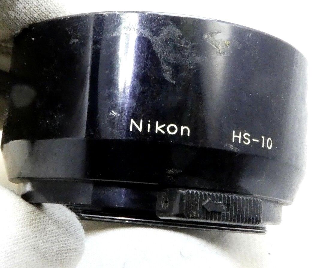 Nikon HS-10 Hood Shade Metal clip on for 135mm f3.5 85mm f2.0 105mm Genuine EOM