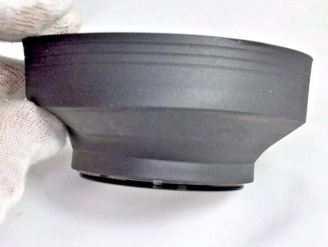 58mm Extendable/Collapsible Rubber lens Hood Shade Telephoto Screw on Type