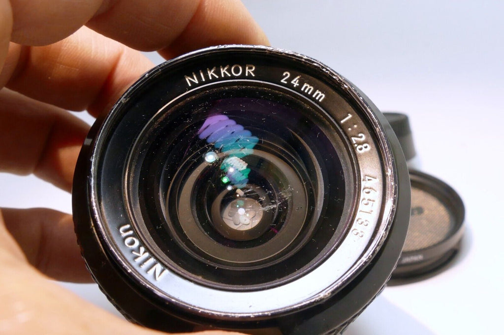 Nikon 24mm f2.8 Ai Lens prime Wide angle with fungus webbing inside - AS IS read