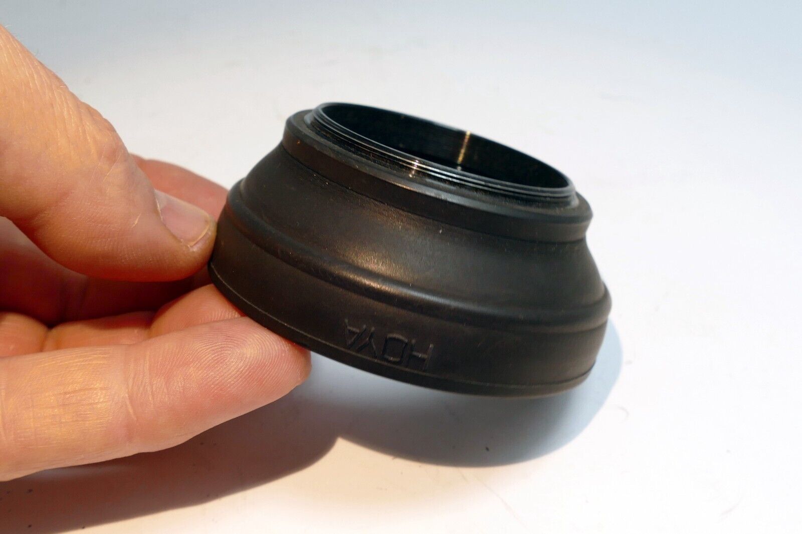 49mm Lens Hood Shade rubber threaded screw in