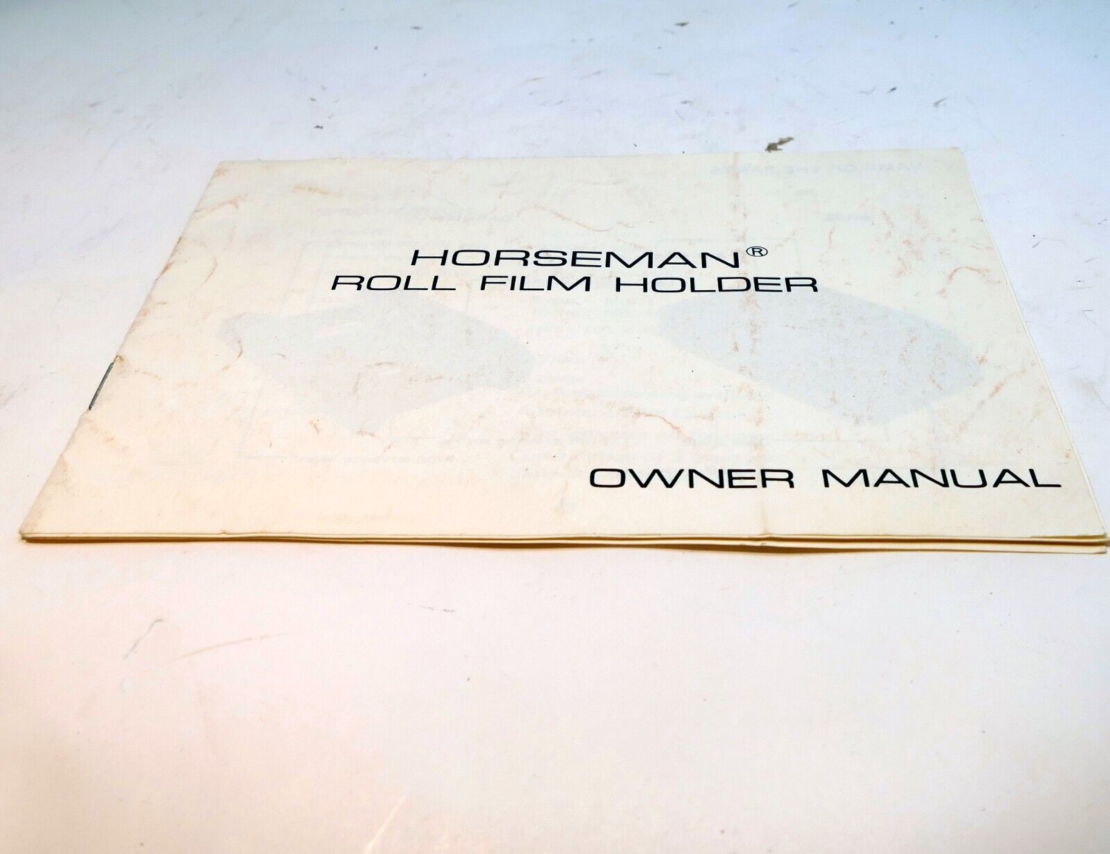 Horseman Roll Film Holder 120 adapter Guide Instruction Owner Manual English E