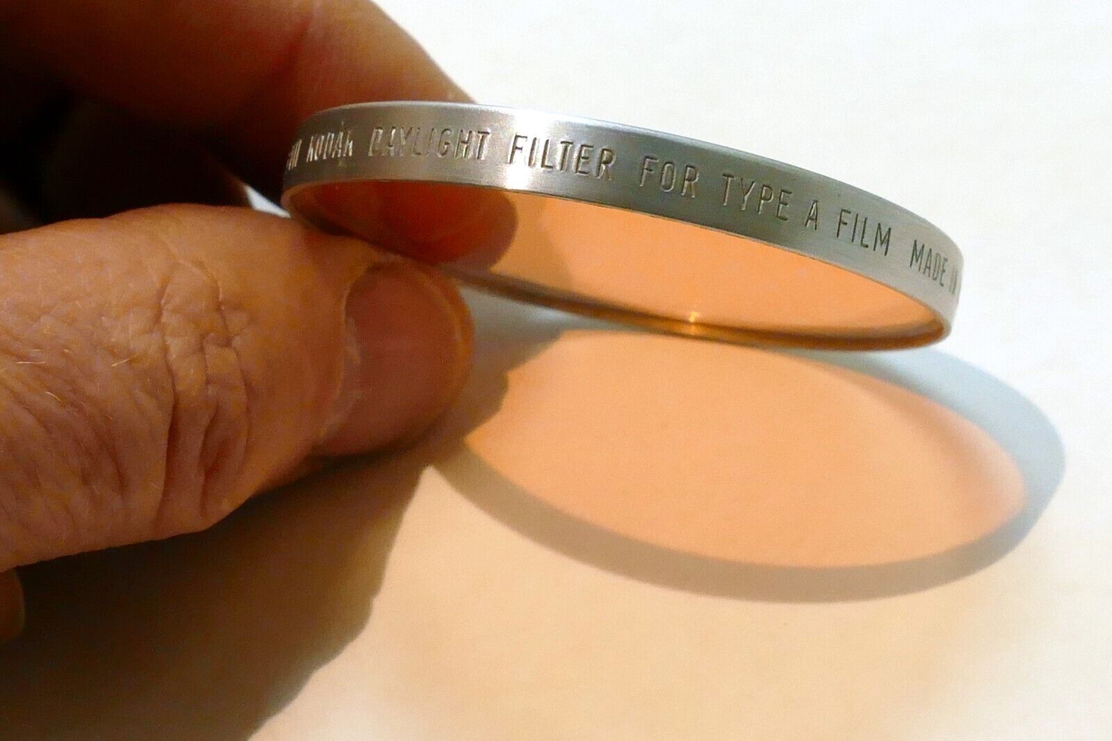 Kodak Daylight A glass lens Filter 52mm OD drop in series VII 7 wratten