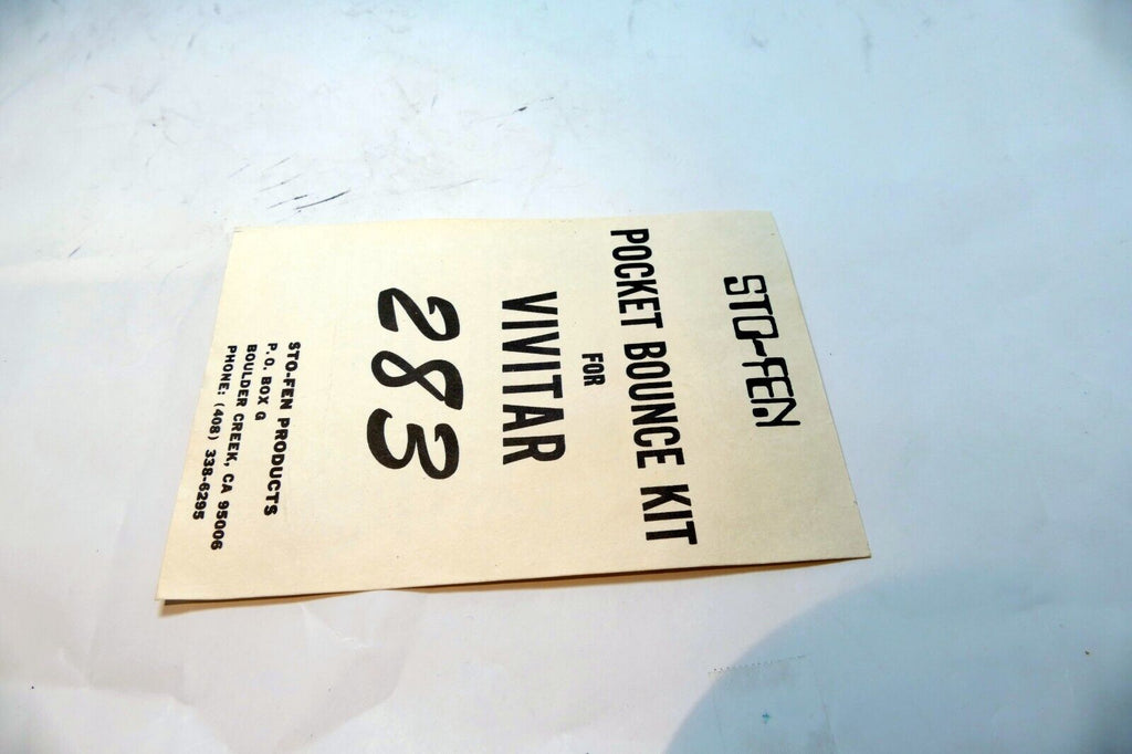 Sto-fen Pocket Bounce dome for Vivitar 283 Owner's Instruction Guide