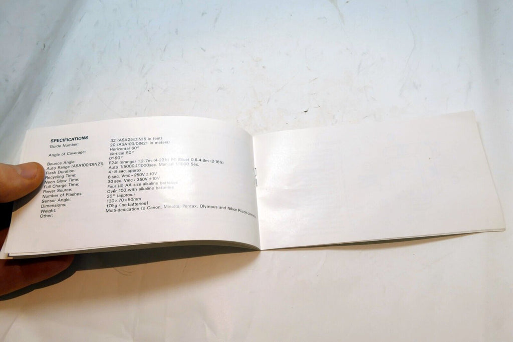 Black's SB64 flash Operating Guide Manual