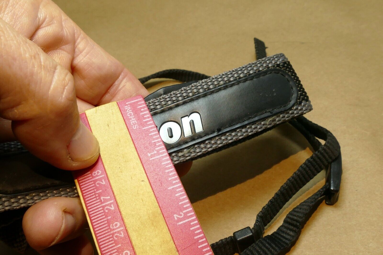 Nikon Coolpix Camera Shoulder neck Strap 1" Wide gray black - Genuine OEM