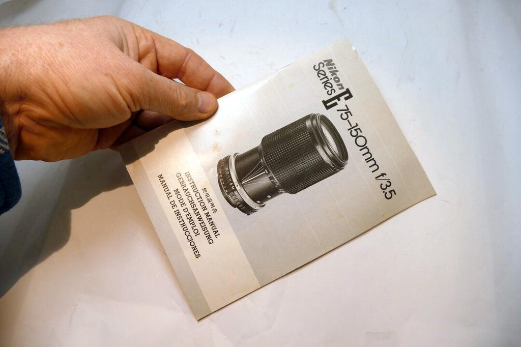 Nikon E series 75-150mm f3.5 Ai-s LENS Instruction Guide Manual 1982