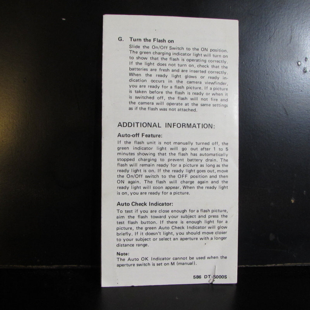 Focal DT-500S Instructions Multi - Dedicated Thyristor Flash Guide Manual O4014