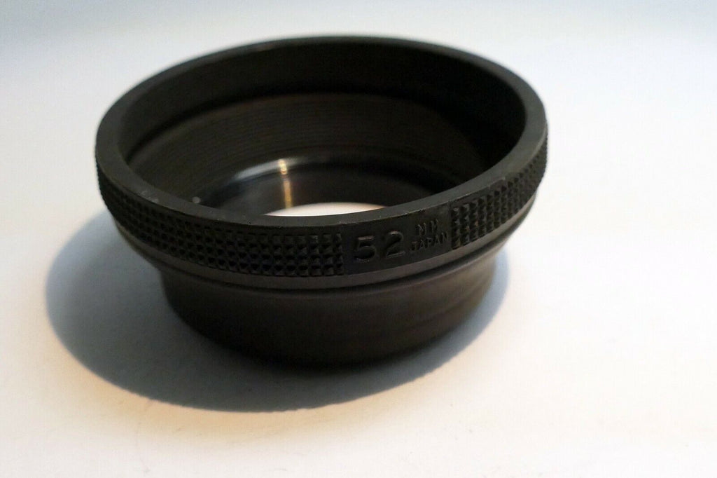 52mm rubber lens hood shade for normal 50mm f1.8 to medium telephoto 85mm f2.8