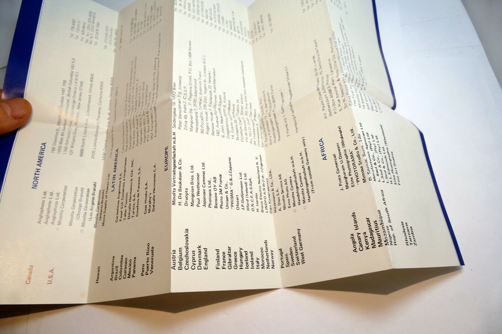 Minolta Authorized Service Representatives brochure  vintage 1980's