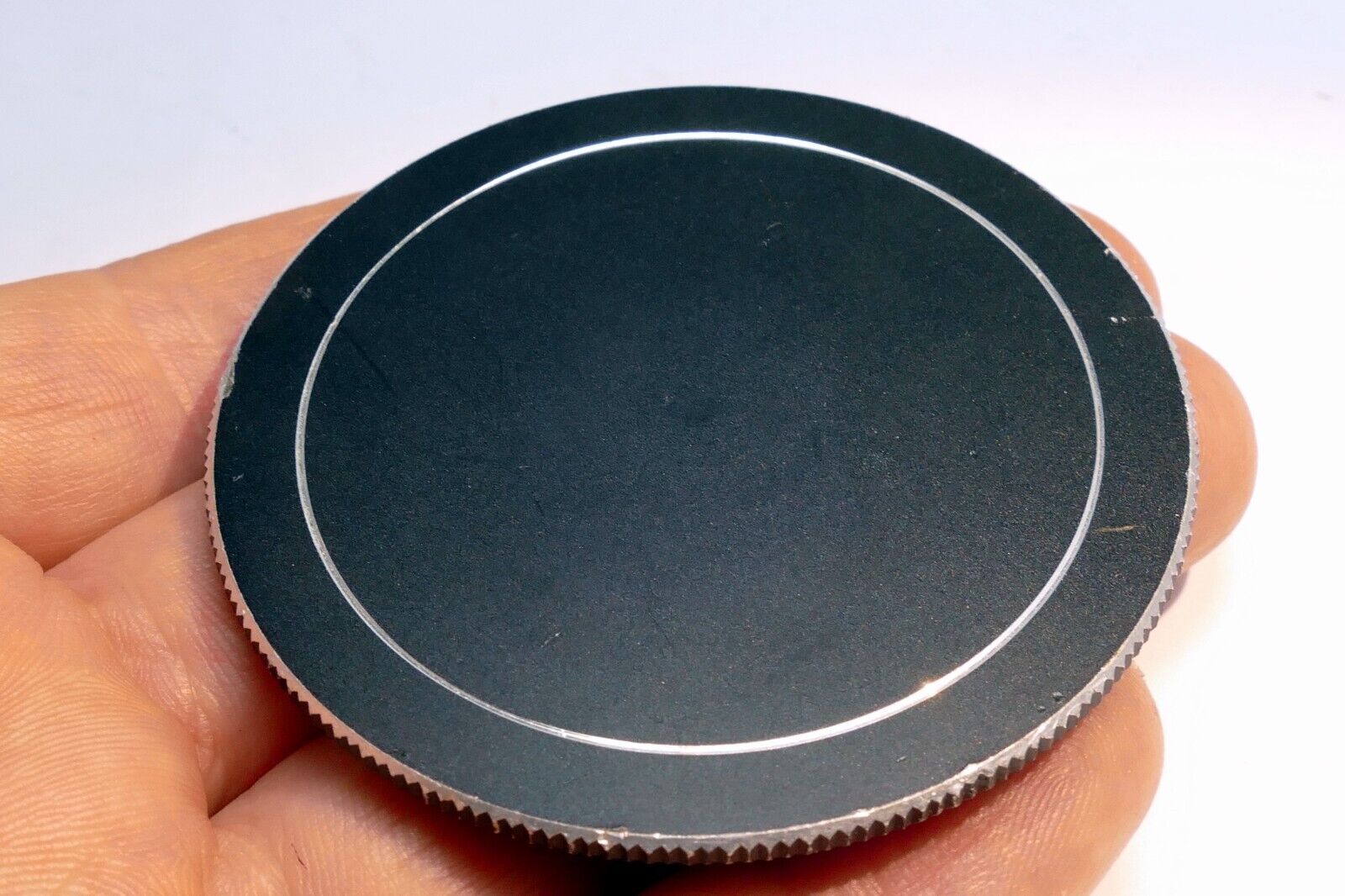 55mm metal screw in cap for Lens or Filter Stacking  ribbed rim