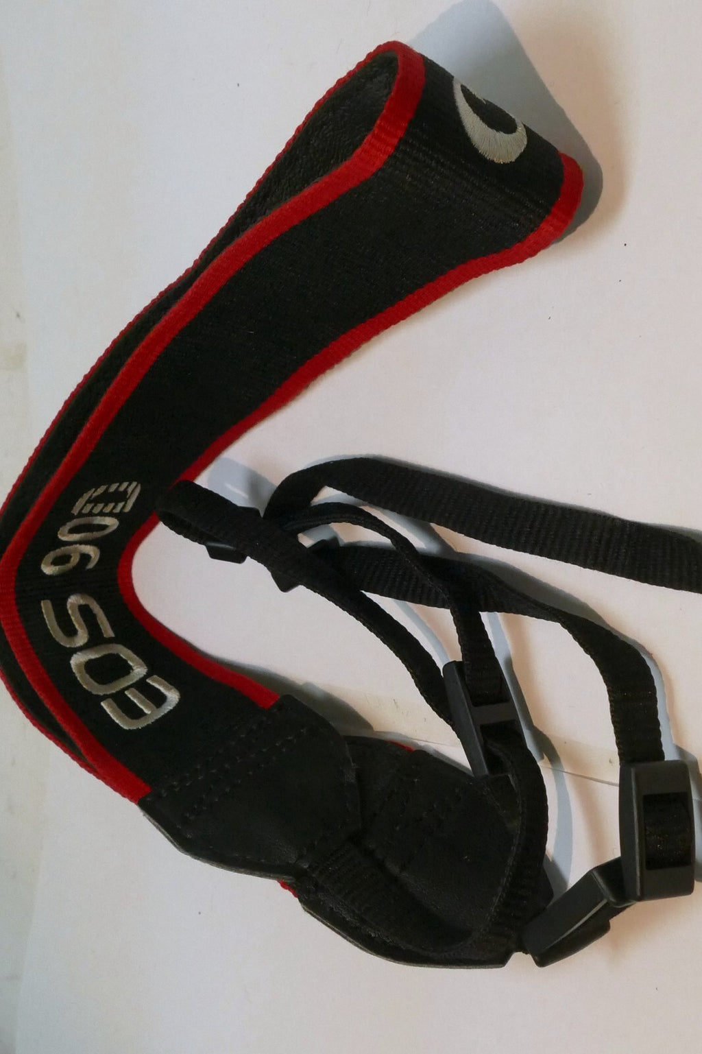 Canon EOS 90D Camera Neck Shoulder Strap Canvas Black/Red - Genuine OEM