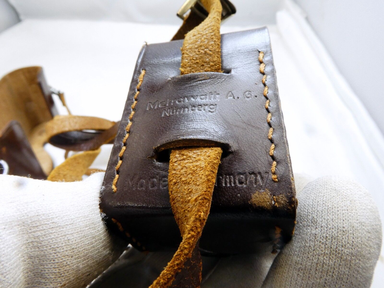 Leather Camera Case vintage lower part only rangefinder Metrawatt AG Nurnberg