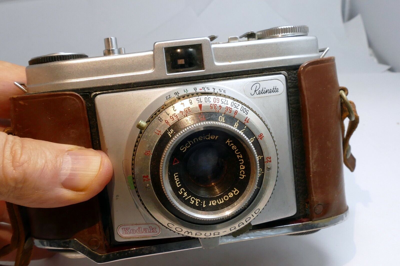 Case for Retinette Kodak  camera  vintage leather brown