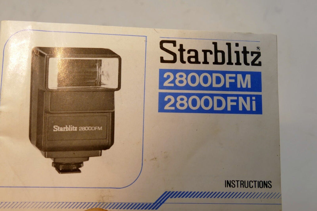Starblitz 2800 DFM DFNi Flsh instruction manual guide