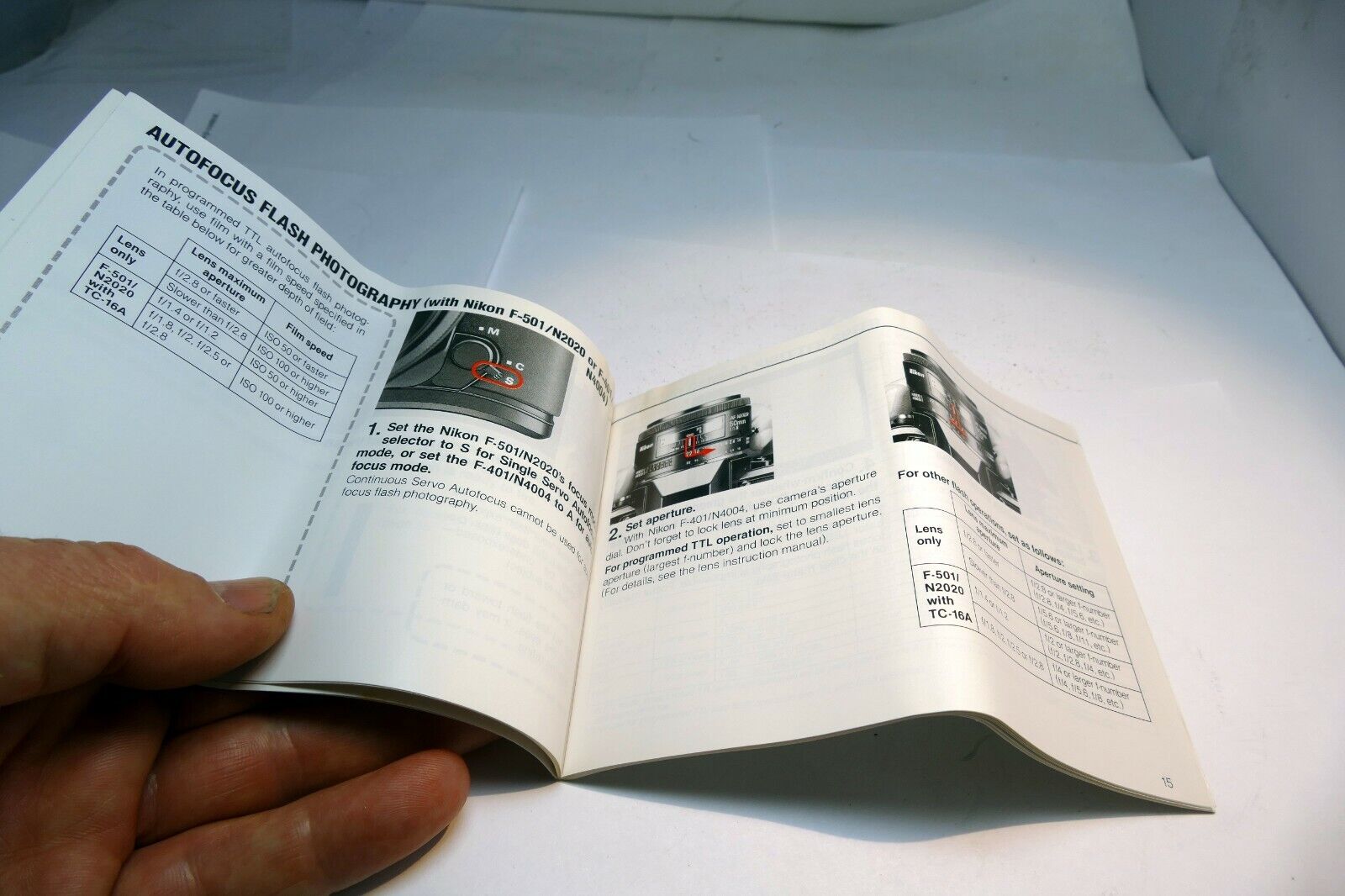 Nikon SB-20 Autofocus Speedlight Flash  Instruction Manual Guide (EN)