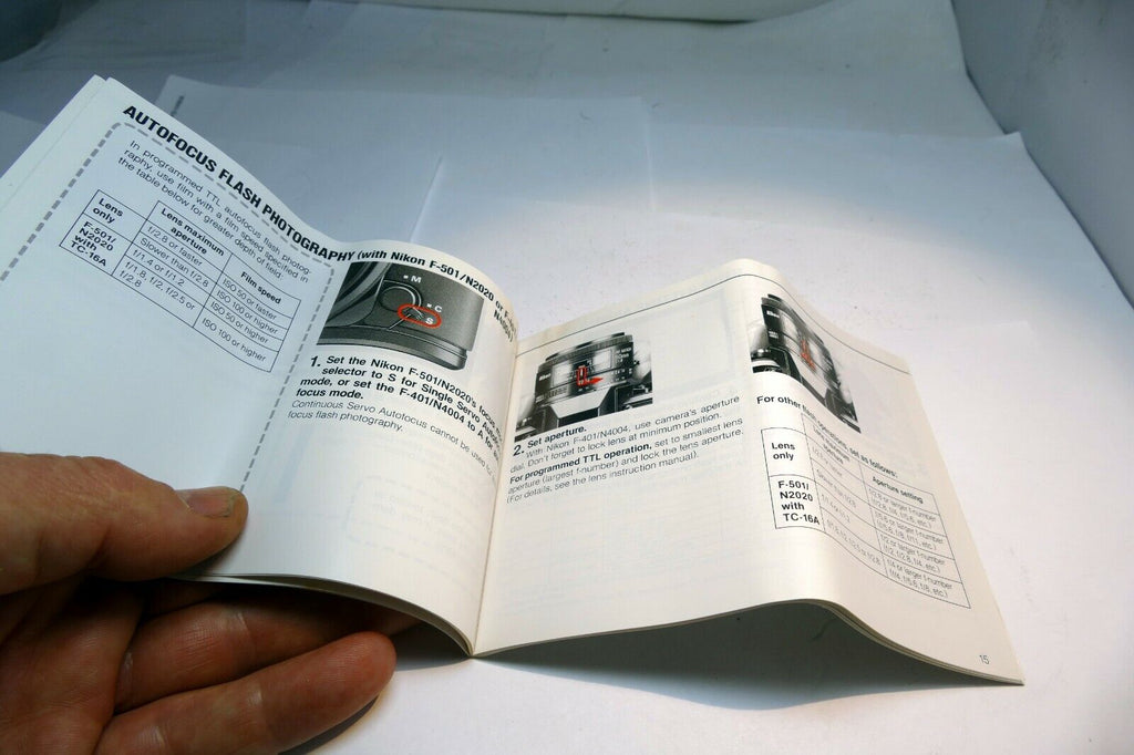 Nikon SB-20 Autofocus Speedlight Flash  Instruction Manual Guide (EN)